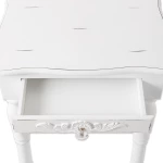 Carved White Side Table