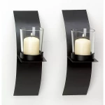 Mod-Art Candle Sconce Duo