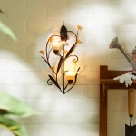 Amber Lily Candle Wall Sconce