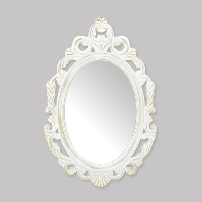 Antique White Wall Mirror