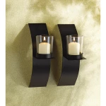 Mod-Art Candle Sconce Duo