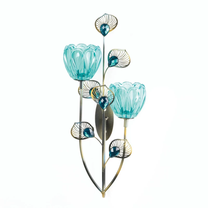 Peacock Blossom Duo-Cup Sconce