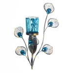 Peacock-Inspired Single Sconce