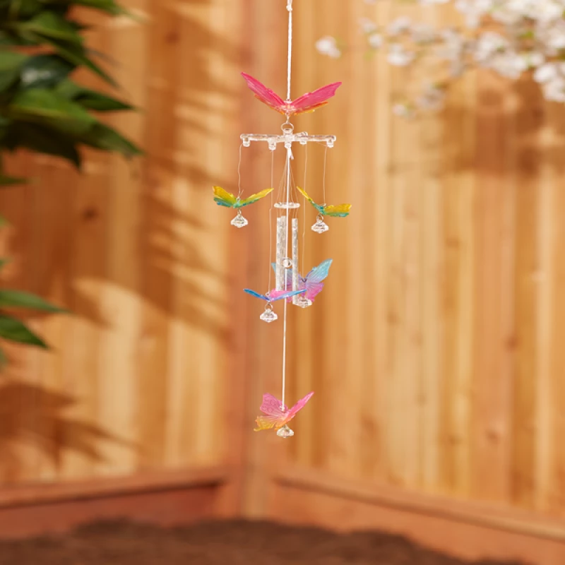 Rainbow Butterfly Wind Chimes