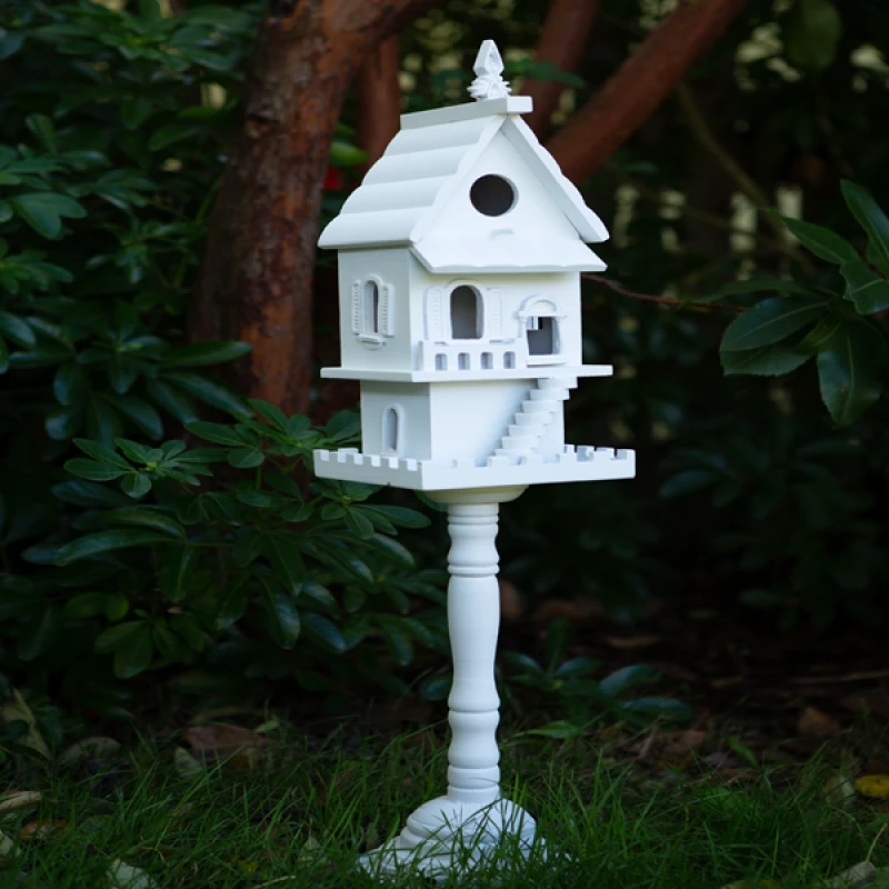 Two-Story Pedestal Birdhouse